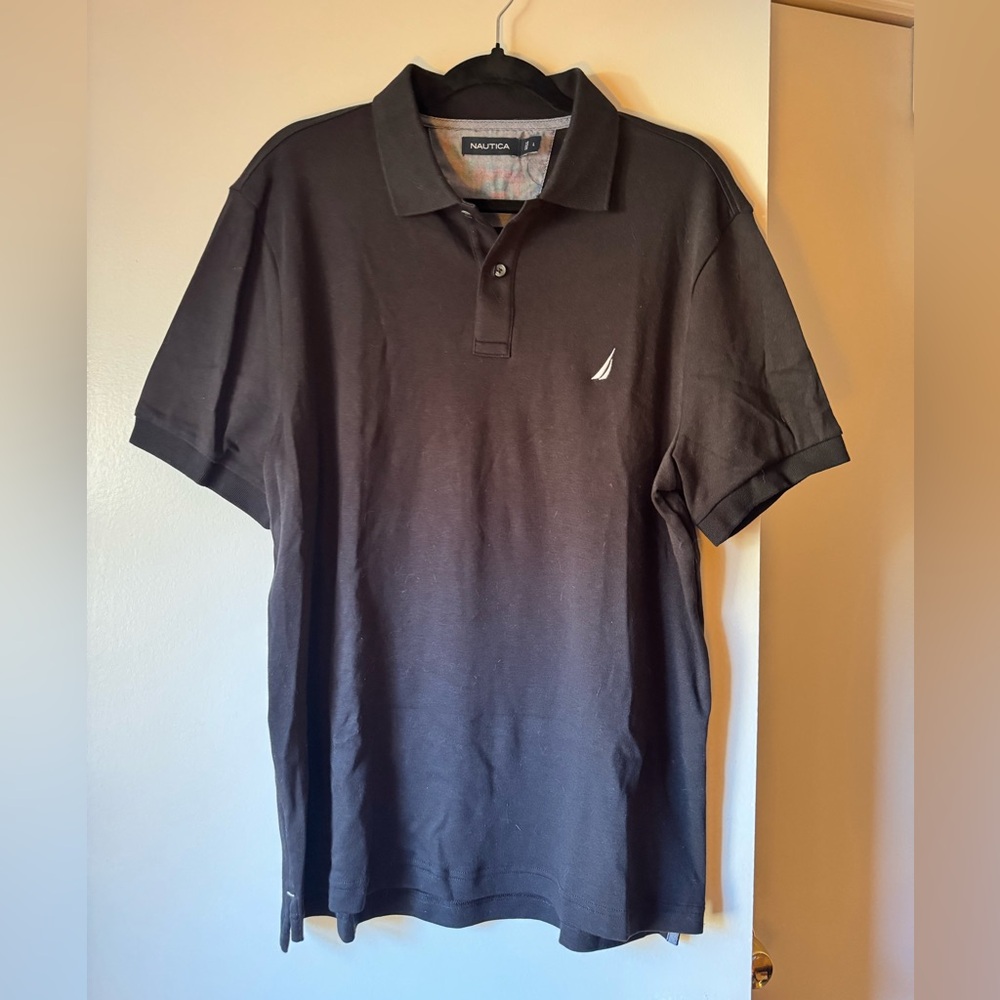 Nautica Black Polo Shirt L